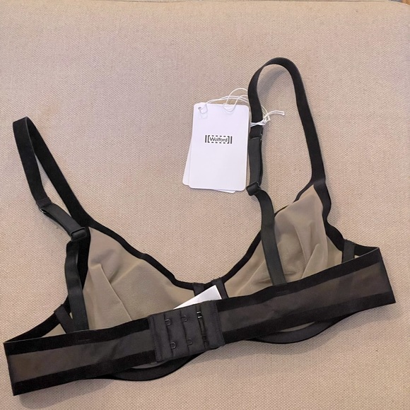 WOLFORD Velvet Trimmed Stretch Tulle Underwire Bra - Women’s Size 32B (EU 70B) - Picture 6 of 10